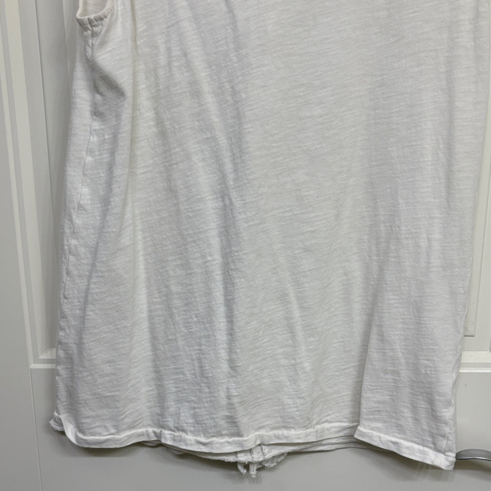 LOFT White Ruffle Front Tank Top - Picture 8 of 8